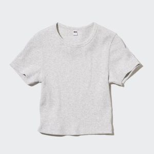 Uniqlo RIBBED CROPPED T-SHIRT size S